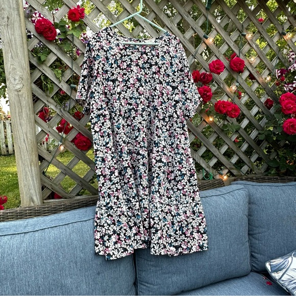 Terra & Sky Floral Dress! - Picture 3 of 3